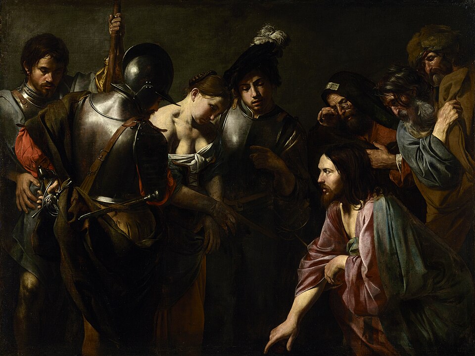 File:Jésus et la femme adultère, par Valentin de Boulogne, Getty Museum, edited.jpg
