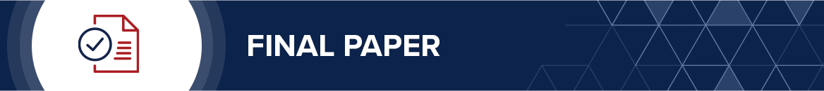 A banner with the word final paper.