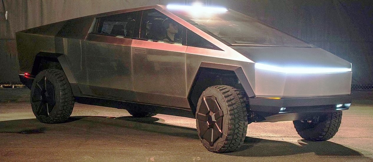 A photo of the Cybertruck