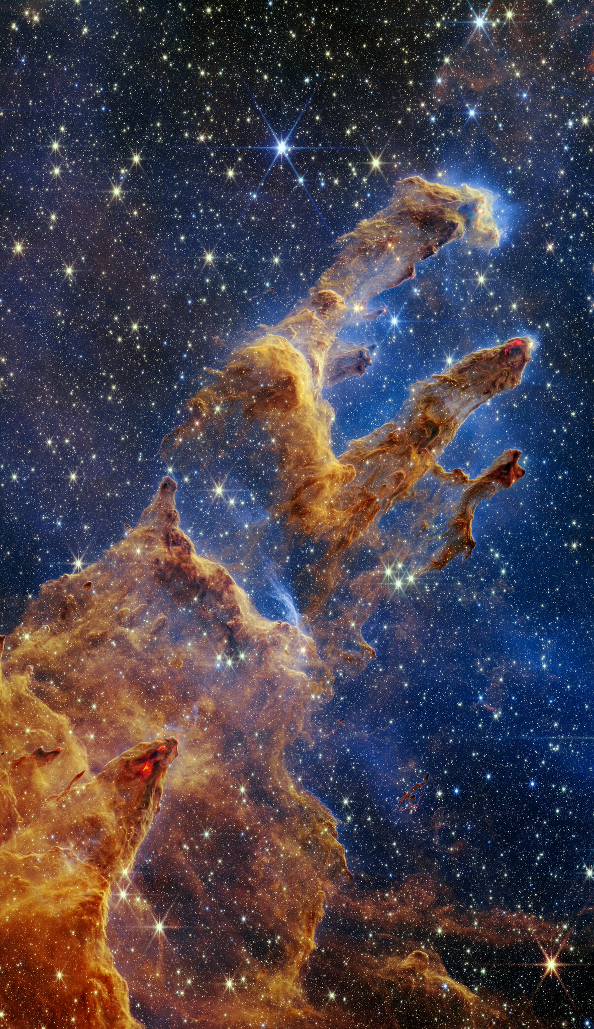 Image of Pillars of Creation JWST NASA